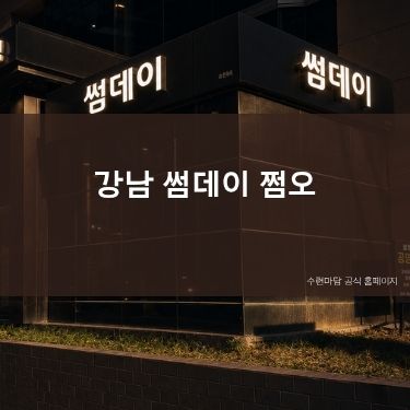 강남 썸데이 쩜오 하이쩜오