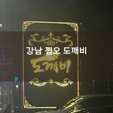 강남 도깨비 쩜오 하이쩜오 가격 시스템 후기 정보