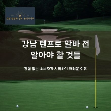 강남 텐프로 알바 전 알아야 할 것들
